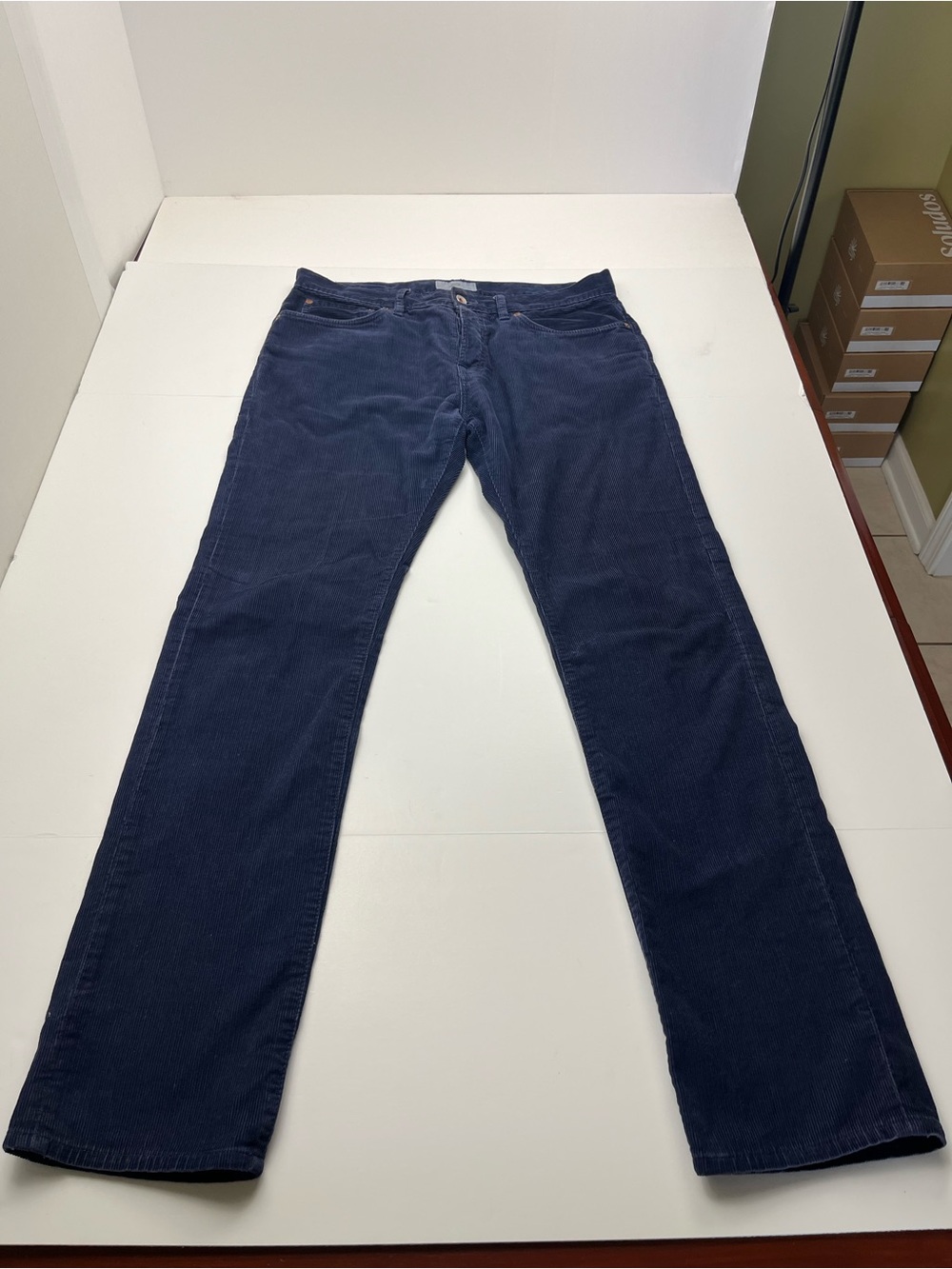 Jack Spade Men's 100% Cotton Navy Blue Corduroy Pants 34 x 34 Preppy Fall Winter